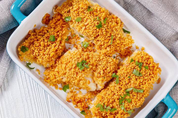 Haddock with an Herb and Bread Crumb Topping