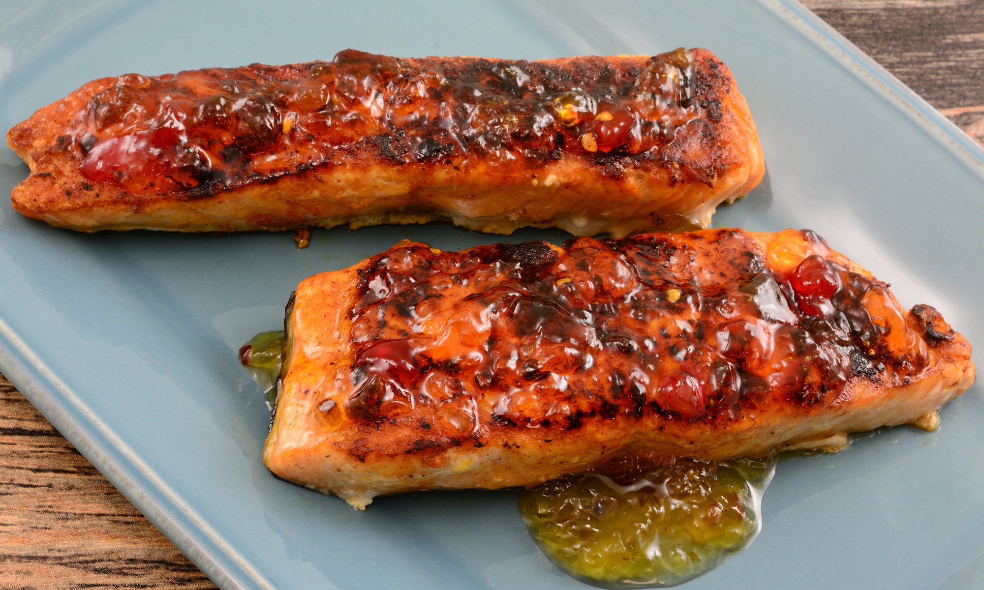 Salmon with a Jalapeno Jelly Glaze Roger's Fish Co.