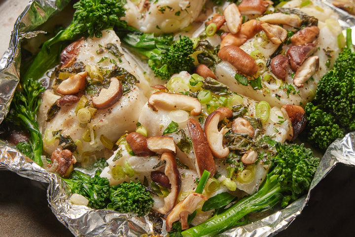 Oven-Steamed Cod with Vegetables