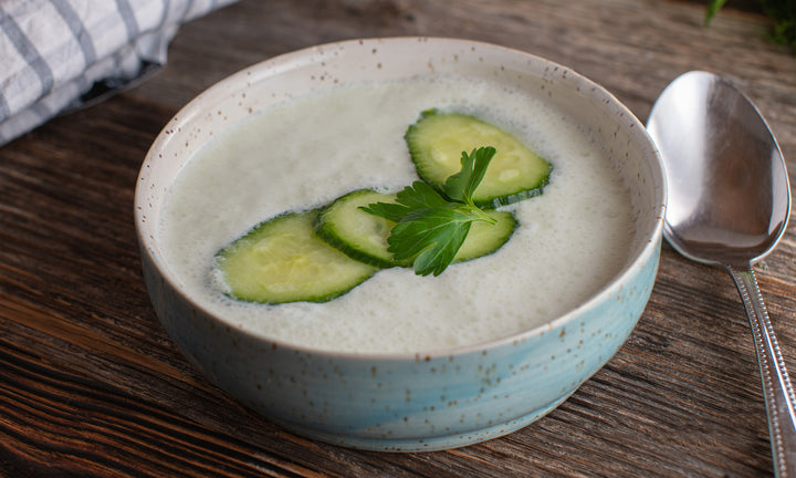 Chilled Salmon and Cucumber Soup Recipe