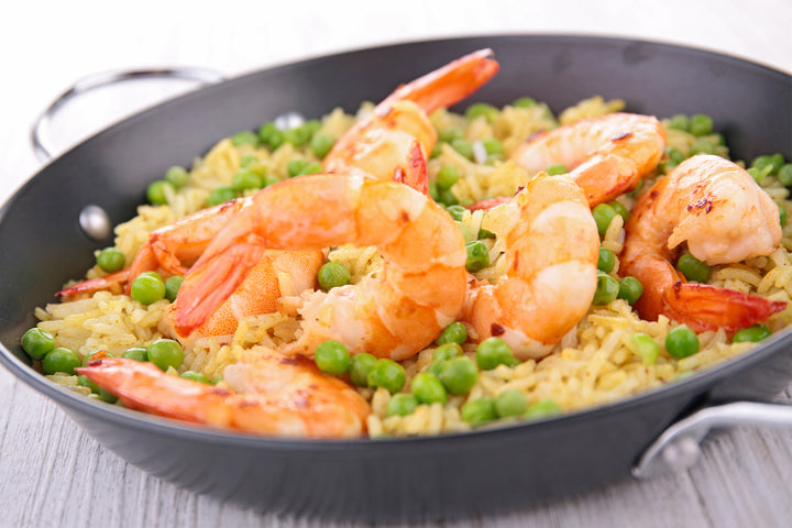 Shrimp with Rice and Peas Recipe