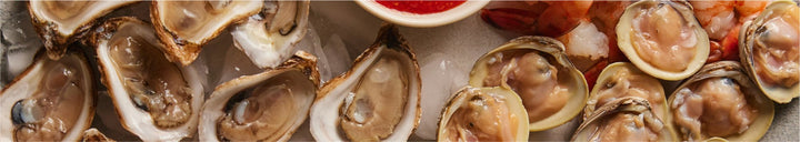 Raw bar platter of shellfish