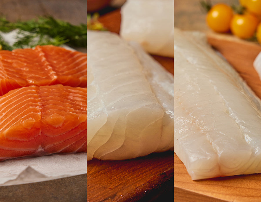 Diamond Option 2: Salmon, Cod, and Haddock Fillets with Cookbook