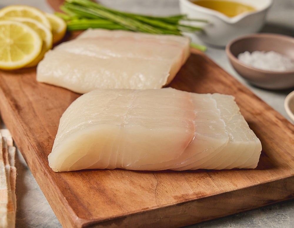 Wild Halibut Fillet - 6 oz. (2 pack) – Roger's Fish Co.